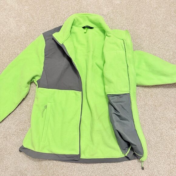 Fleece Softshell Jacket Neon Green and Gray Womens’s Large - Picture 8 of 10